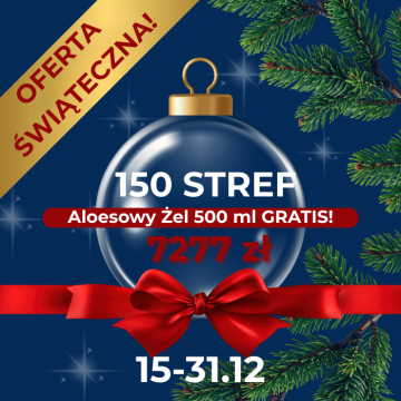 Pakiet Świąteczny 150 stref + Aloesowy Żel Uzupełniający 500 ml gratis!